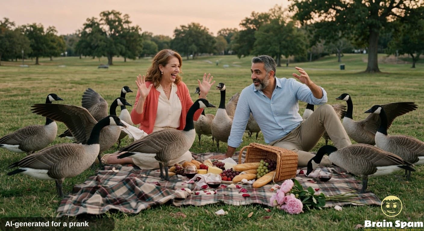Local Man’s Carefully Planned Picnic Quickly Seized By Bold Flock Of Geese